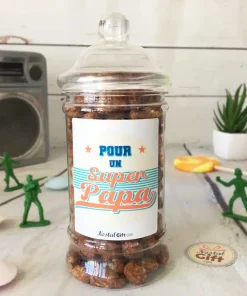 Alternative view of Bonbonnière Papa oldschool – Chouchou 300g – “Pour un super papa”