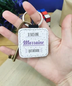 Alternative view of Porte clé “Je suis une marraine qui déchire” – Cadeau Marraine