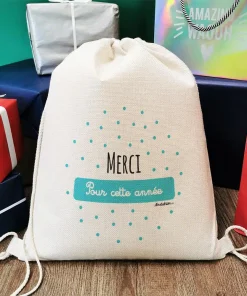 Alternative view of Sac cadeau réutilisable (34 x 42 x cm) et sa carte – Merci pour cette année