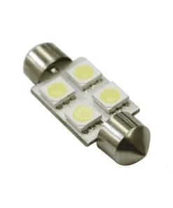 12v Festoon 31mm 4 x LED`s Remplace 269, Pack de 2